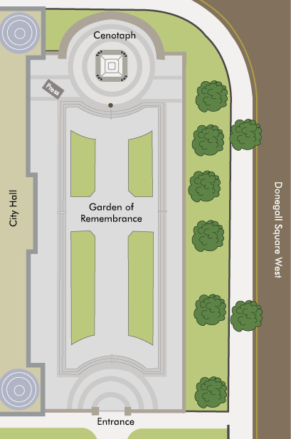 Belfast Fields of Remembrance map